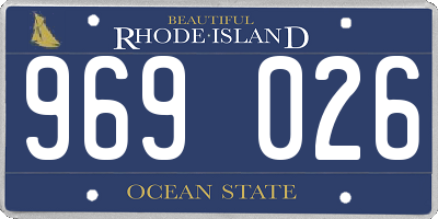 RI license plate 969026