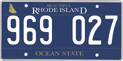 RI license plate 969027