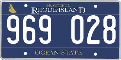 RI license plate 969028