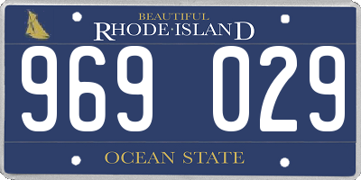 RI license plate 969029