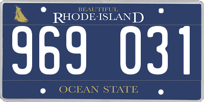 RI license plate 969031