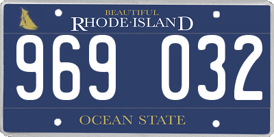 RI license plate 969032
