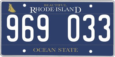 RI license plate 969033