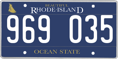 RI license plate 969035