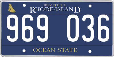 RI license plate 969036