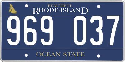 RI license plate 969037