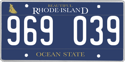 RI license plate 969039