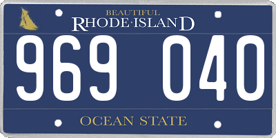 RI license plate 969040