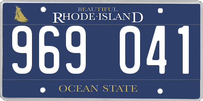 RI license plate 969041