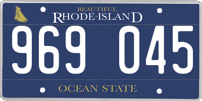 RI license plate 969045