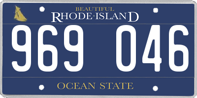 RI license plate 969046