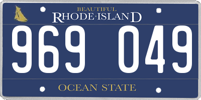RI license plate 969049