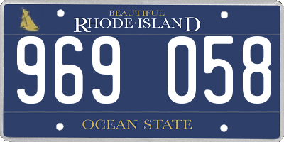 RI license plate 969058