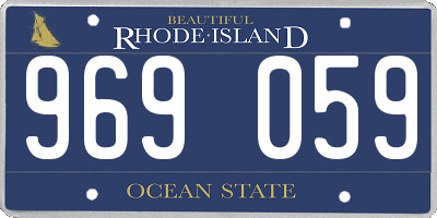 RI license plate 969059