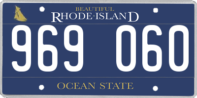 RI license plate 969060