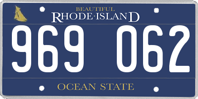 RI license plate 969062