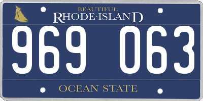 RI license plate 969063