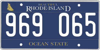 RI license plate 969065