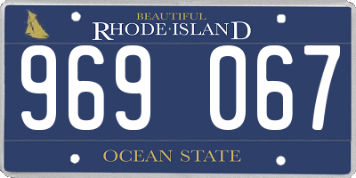 RI license plate 969067