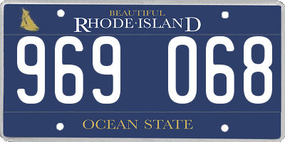 RI license plate 969068