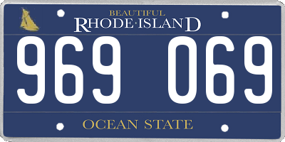 RI license plate 969069