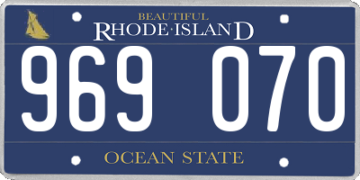 RI license plate 969070