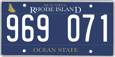 RI license plate 969071