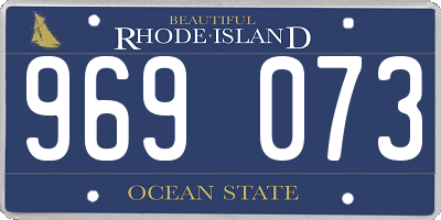 RI license plate 969073