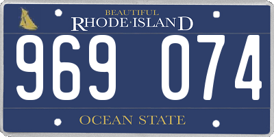 RI license plate 969074