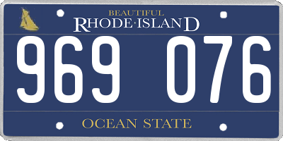 RI license plate 969076
