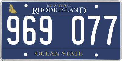 RI license plate 969077
