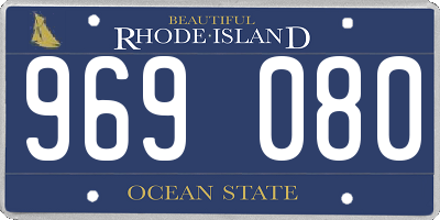 RI license plate 969080