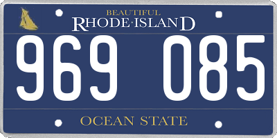 RI license plate 969085