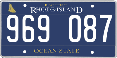 RI license plate 969087