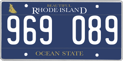 RI license plate 969089