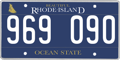 RI license plate 969090