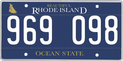 RI license plate 969098