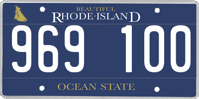 RI license plate 969100