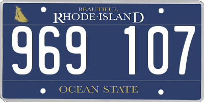 RI license plate 969107