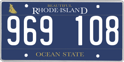 RI license plate 969108