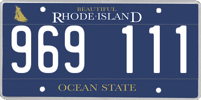 RI license plate 969111