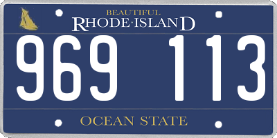 RI license plate 969113