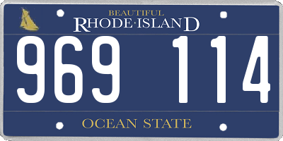 RI license plate 969114