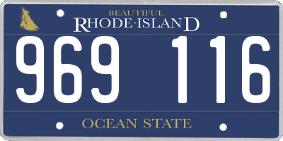 RI license plate 969116