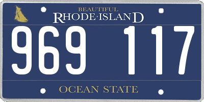 RI license plate 969117