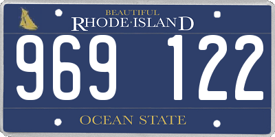 RI license plate 969122