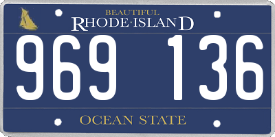 RI license plate 969136