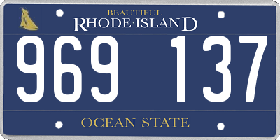 RI license plate 969137