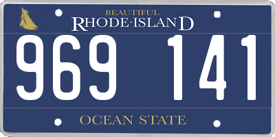RI license plate 969141