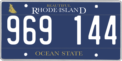 RI license plate 969144